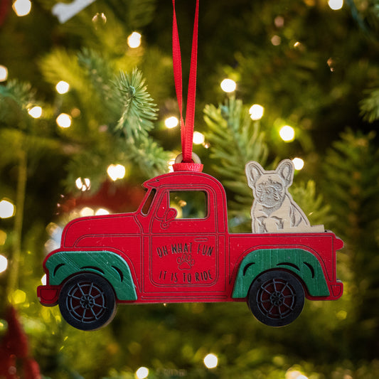 Truck and Dog Ornament