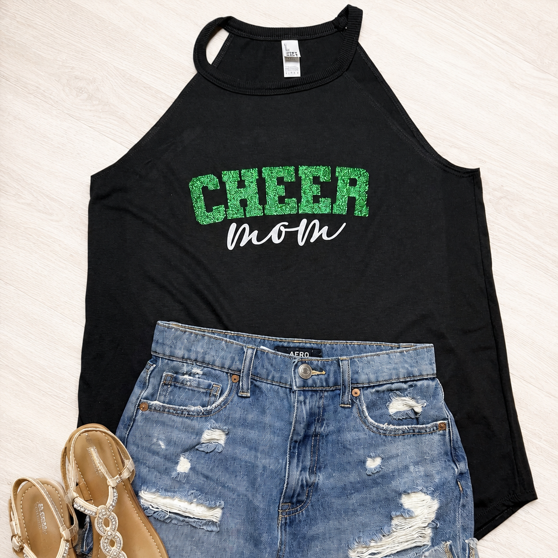 Cheer Mom Glitter with name