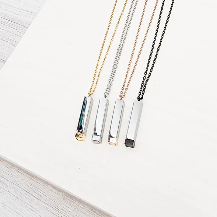 Hidden Message Bar Necklace