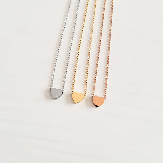 Tiny Heart Necklace - Engraved