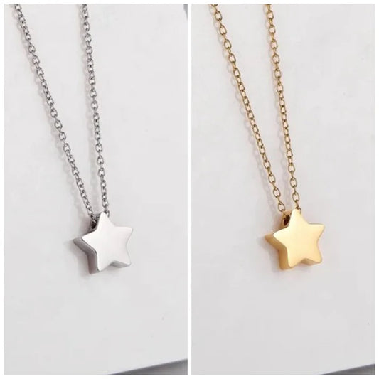 Tiny Star Necklace - Engraved