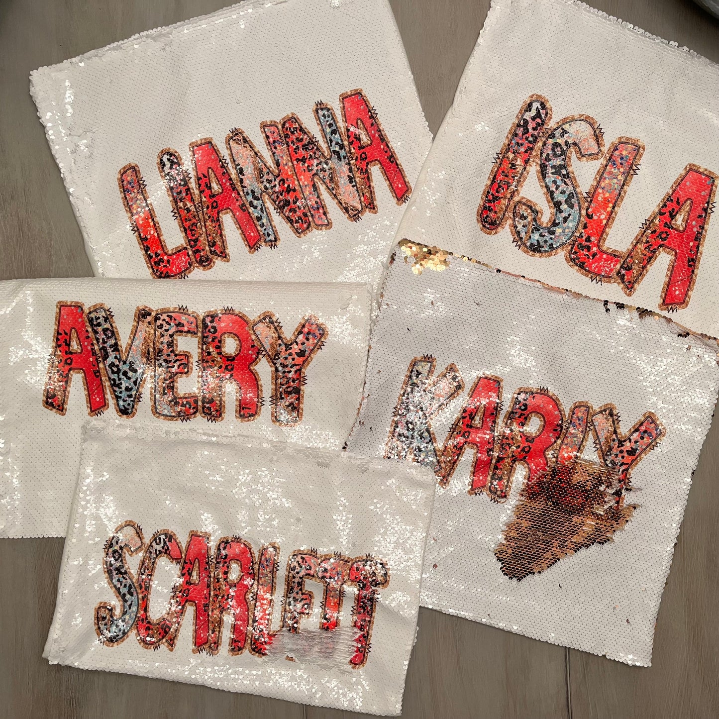 Personalized Sequins Pillow Cover