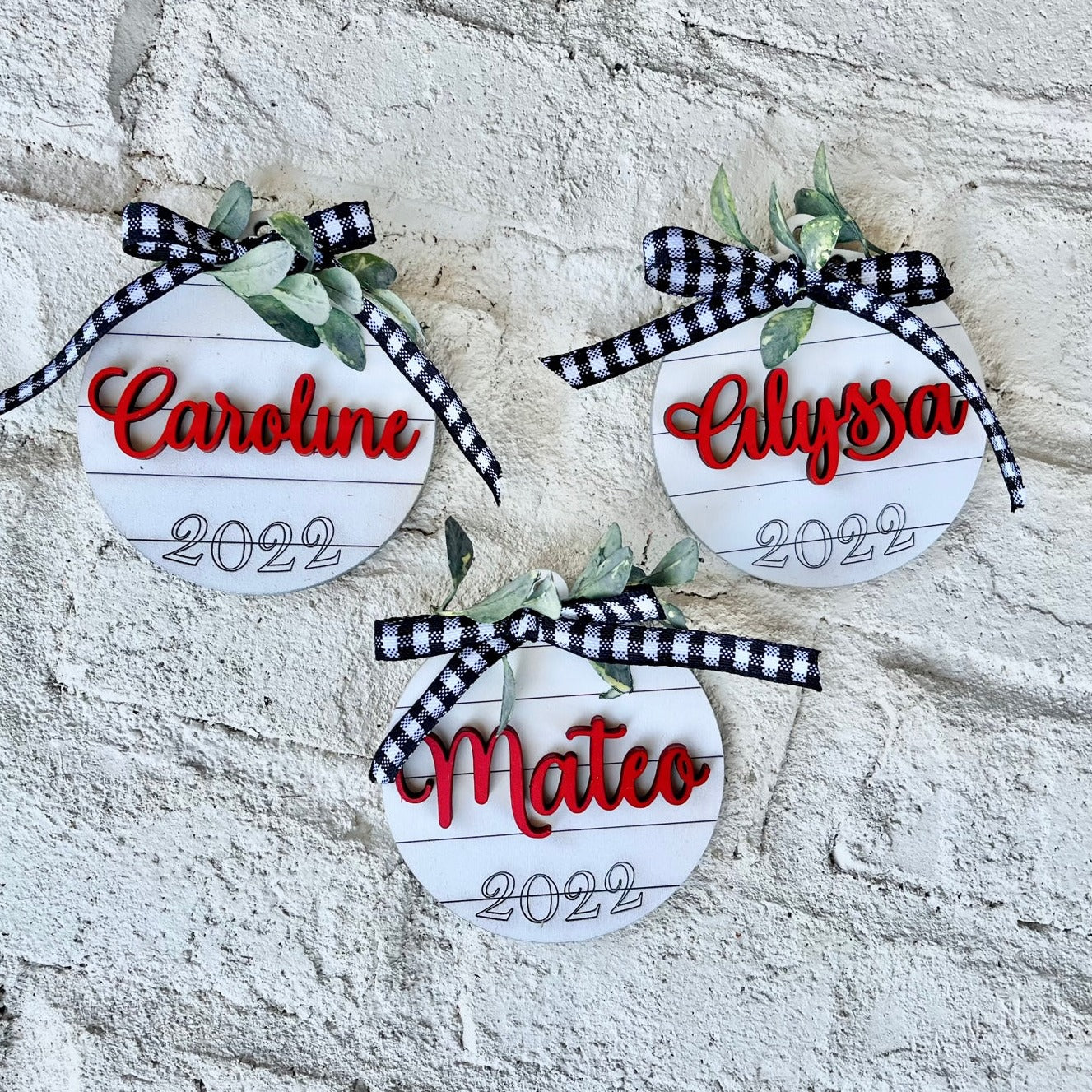 Personalized Shiplap Ornaments