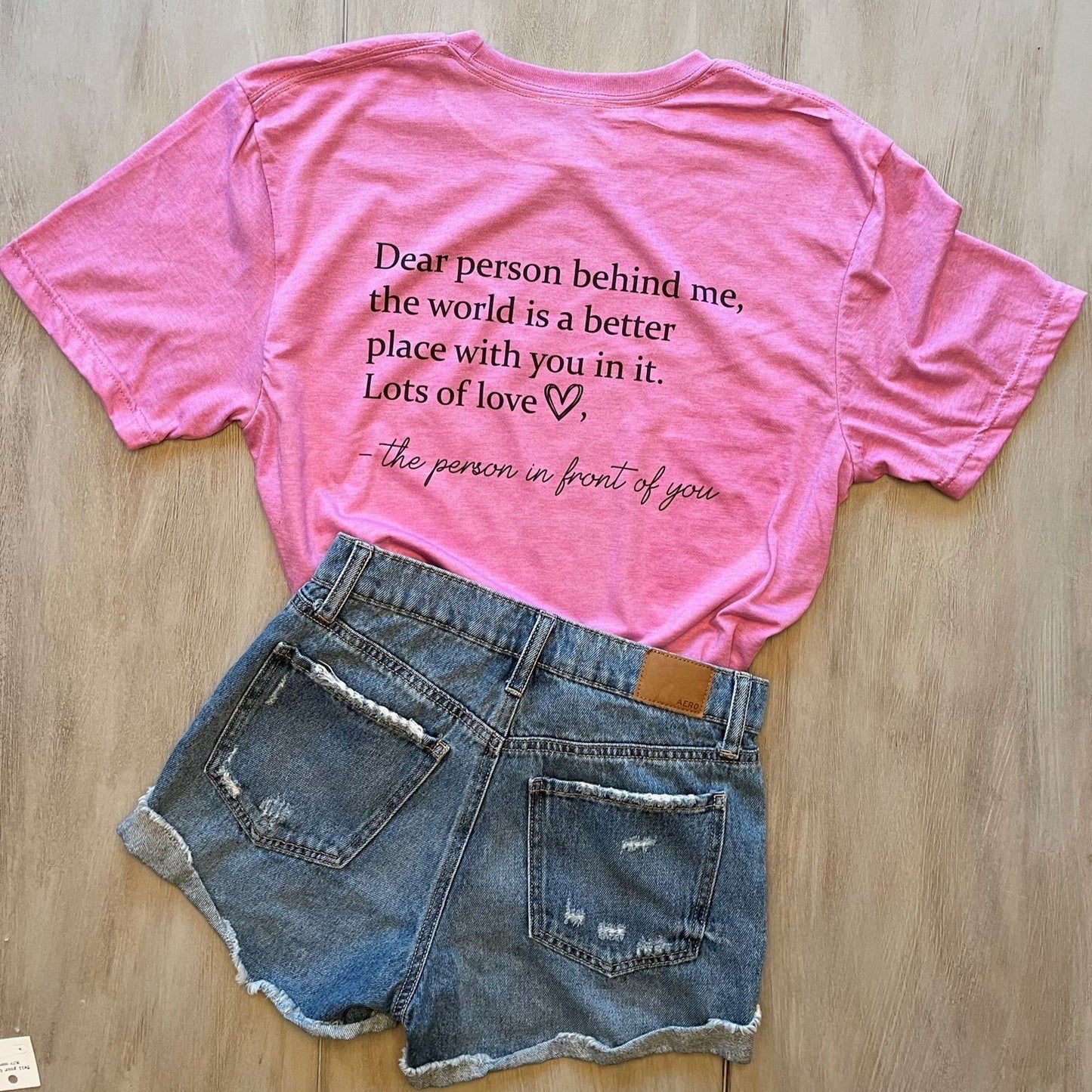 Person in front of you shirt