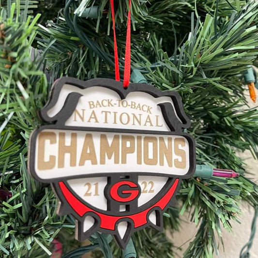 Back to Back UGA Ornament